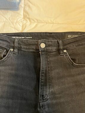 AG Saige Wide Leg Crop Women’s Jeans — Black Wash